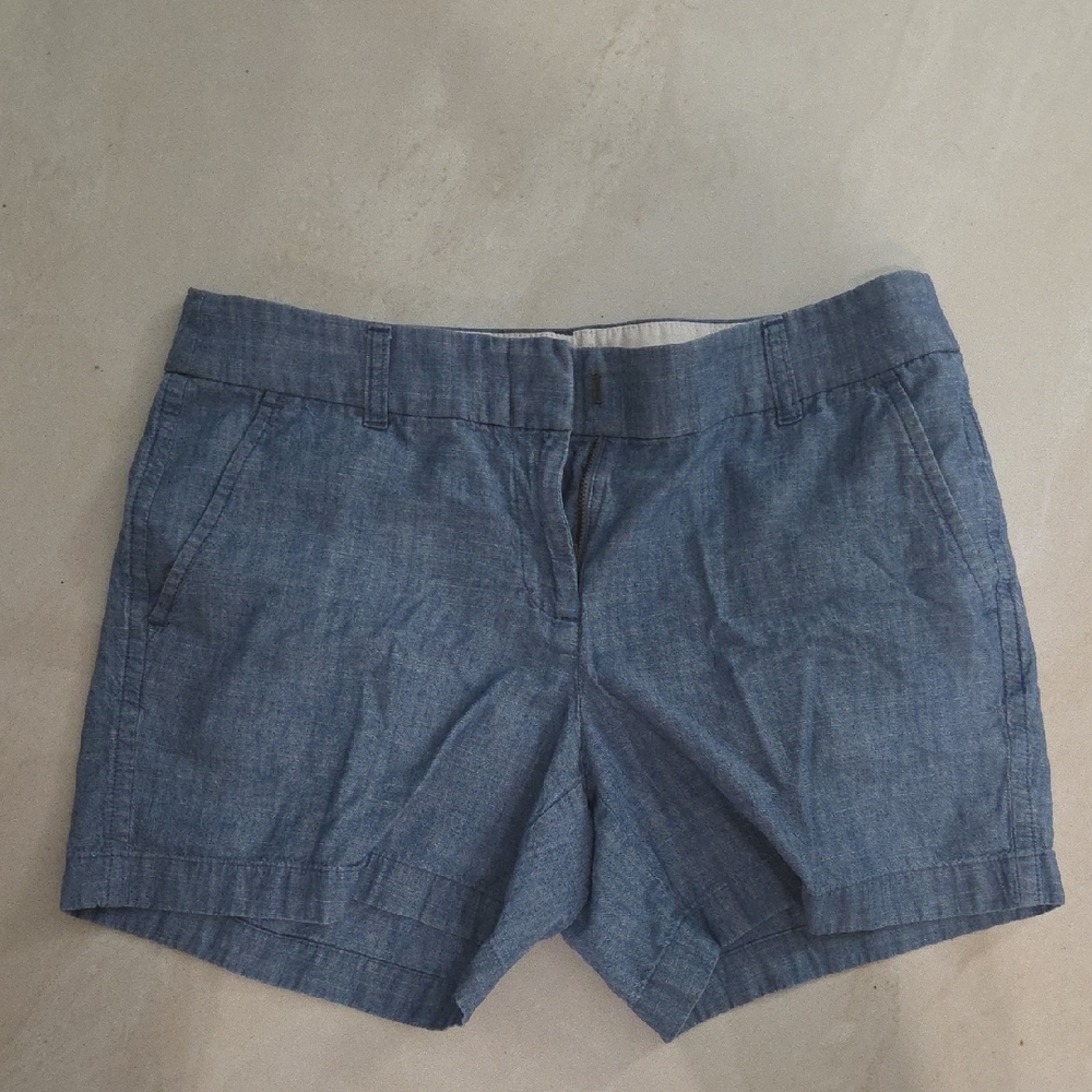 Like New! Crew Factory Chambray Blue Women's Shorts